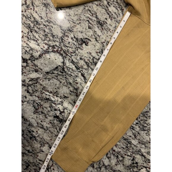 Pronti By Phita Mens 4XL 48x32 Suit 2pc Shirt Pants mustard plaid big tall - Picture 11 of 16